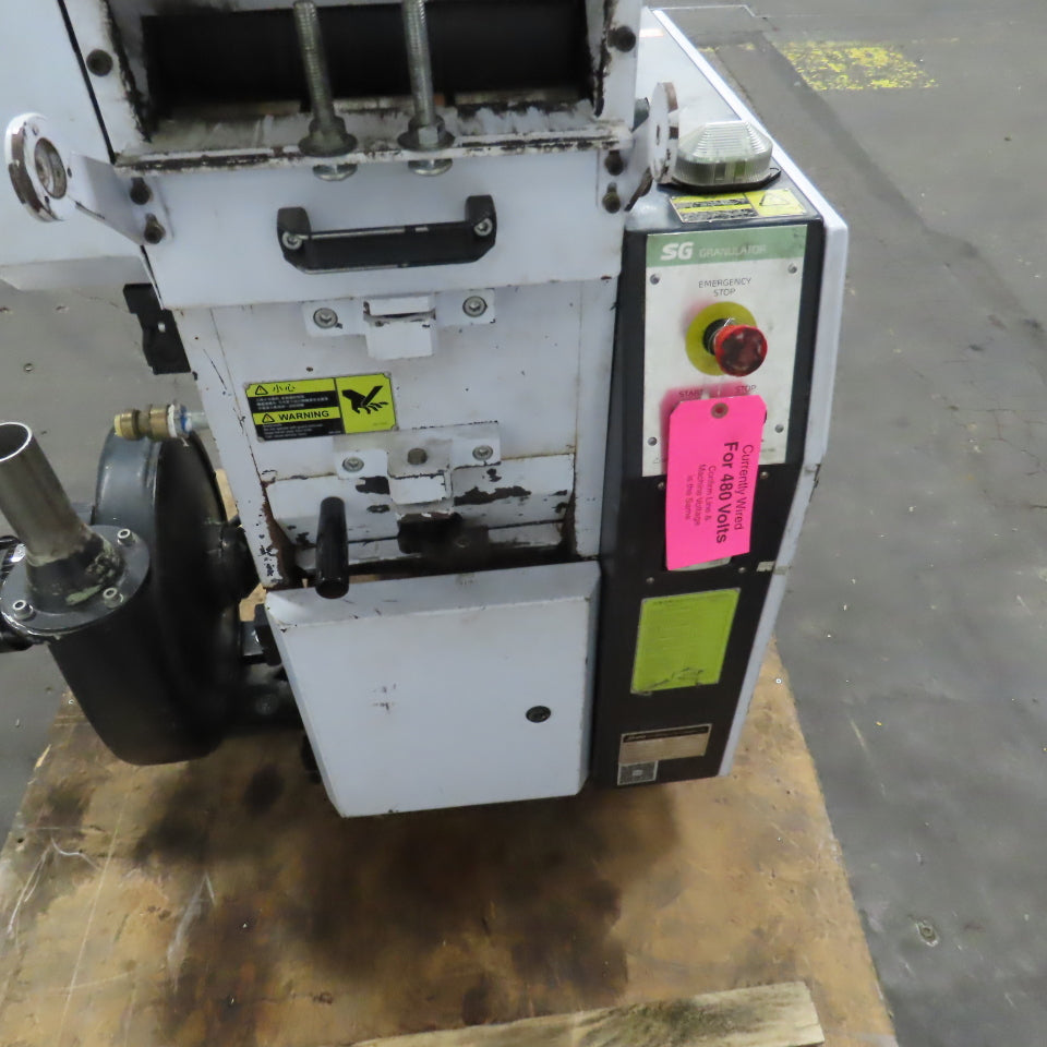 Shini SGF-2628E-GB Plastic Film Roll Feed Granulator 4.6kW 360RPM 480V 3PH