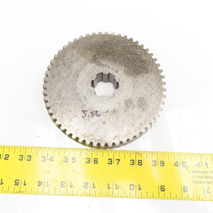 5.56" OD x 1-1/8" Left Hand Helical Gear 20°PA 1-1/4" Spline Shaft 54T