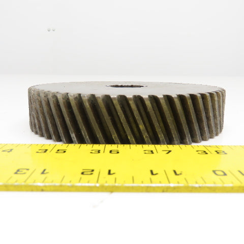 5.56" OD x 1-1/8" Left Hand Helical Gear 20°PA 1-1/4" Spline Shaft 54T