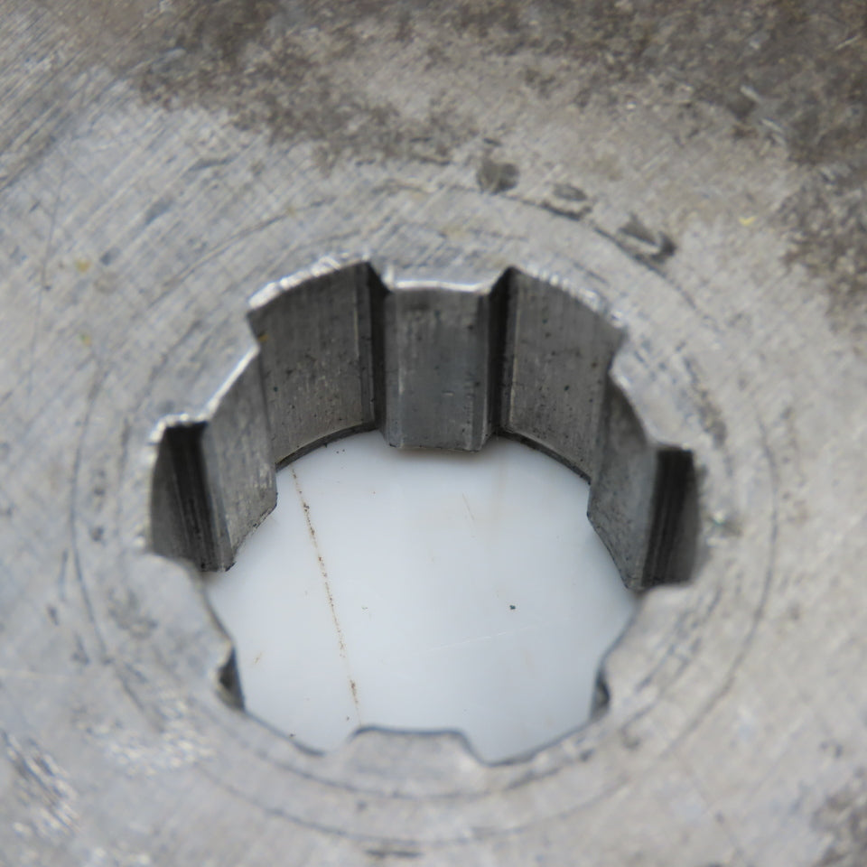 5.56" OD x 1-1/8" Left Hand Helical Gear 20°PA 1-1/4" Spline Shaft 54T