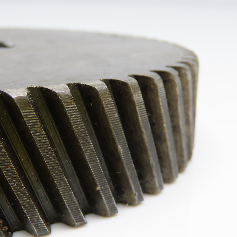 5.56" OD x 1-1/8" Left Hand Helical Gear 20°PA 1-1/4" Spline Shaft 54T