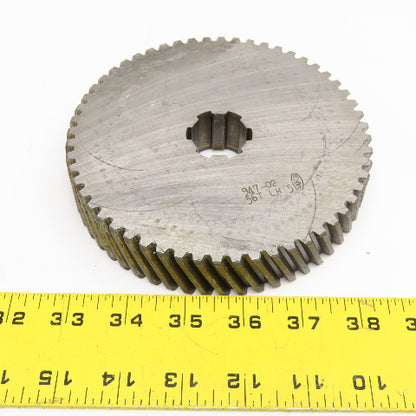 Namco 5.76" OD x 1-1/8" Left Hand Helical Gear 20°PA 1-1/4" Spline Shaft 56T