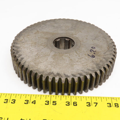 6.20" OD x 1-1/8" Spur Gear 20°PA 1-1/4" Spline Shaft 60T
