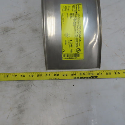 Cooper 808SS6-06-90VI12 6" Wide Stainless Steel 90° Cable Tray Cover Inside Bend