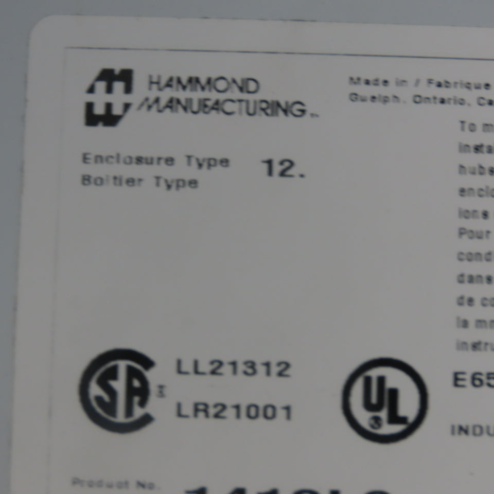 Hammond 1418L8 36"x30"x8" Type 12 Electrical Enclosure