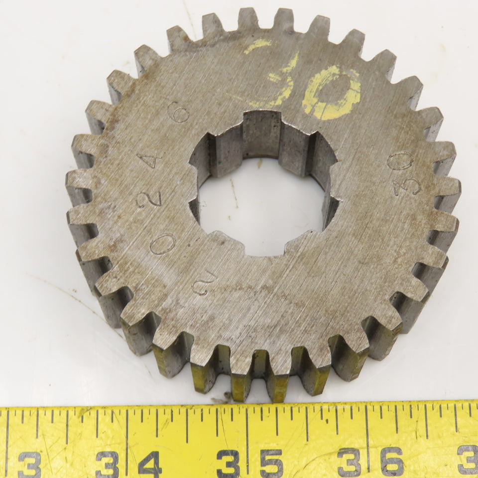 3.19" OD x 1-1/8" Spur Gear 20°PA 1-1/4" Spline Shaft 30T