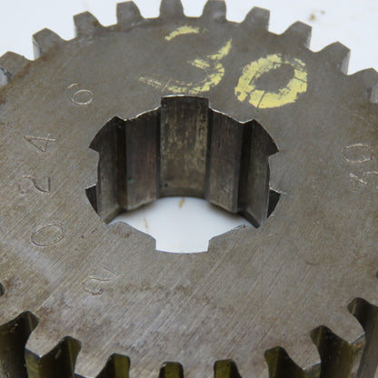 3.19" OD x 1-1/8" Spur Gear 20°PA 1-1/4" Spline Shaft 30T