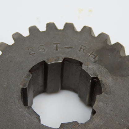 2.66" OD x 1-1/8" Right Hand Helical Gear 20°PA 1-1/4" Spline Shaft 26T