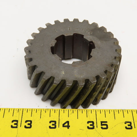 2.66" OD x 1-1/8" Right Hand Helical Gear 20°PA 1-1/4" Spline Shaft 26T