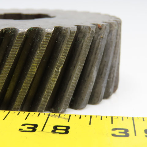3.36" OD x 1-1/8" Right Hand Helical Gear 20°PA 1-1/4" Spline Shaft 32T Lot Of 2
