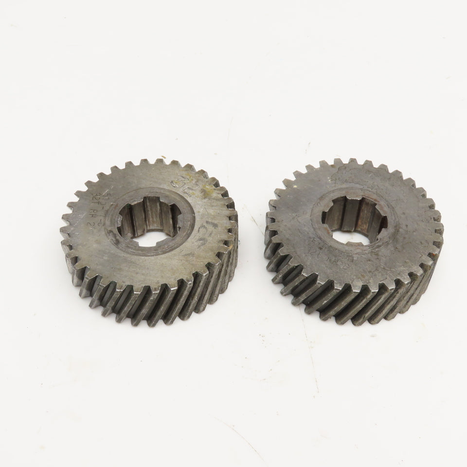 3.36" OD x 1-1/8" Right Hand Helical Gear 20°PA 1-1/4" Spline Shaft 32T Lot Of 2