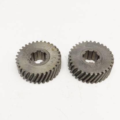 3.36" OD x 1-1/8" Right Hand Helical Gear 20°PA 1-1/4" Spline Shaft 32T Lot Of 2