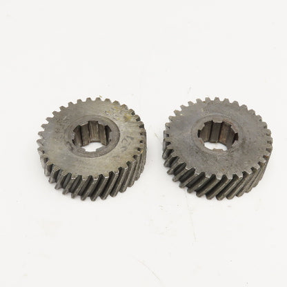 3.36" OD x 1-1/8" Right Hand Helical Gear 20°PA 1-1/4" Spline Shaft 32T Lot Of 2