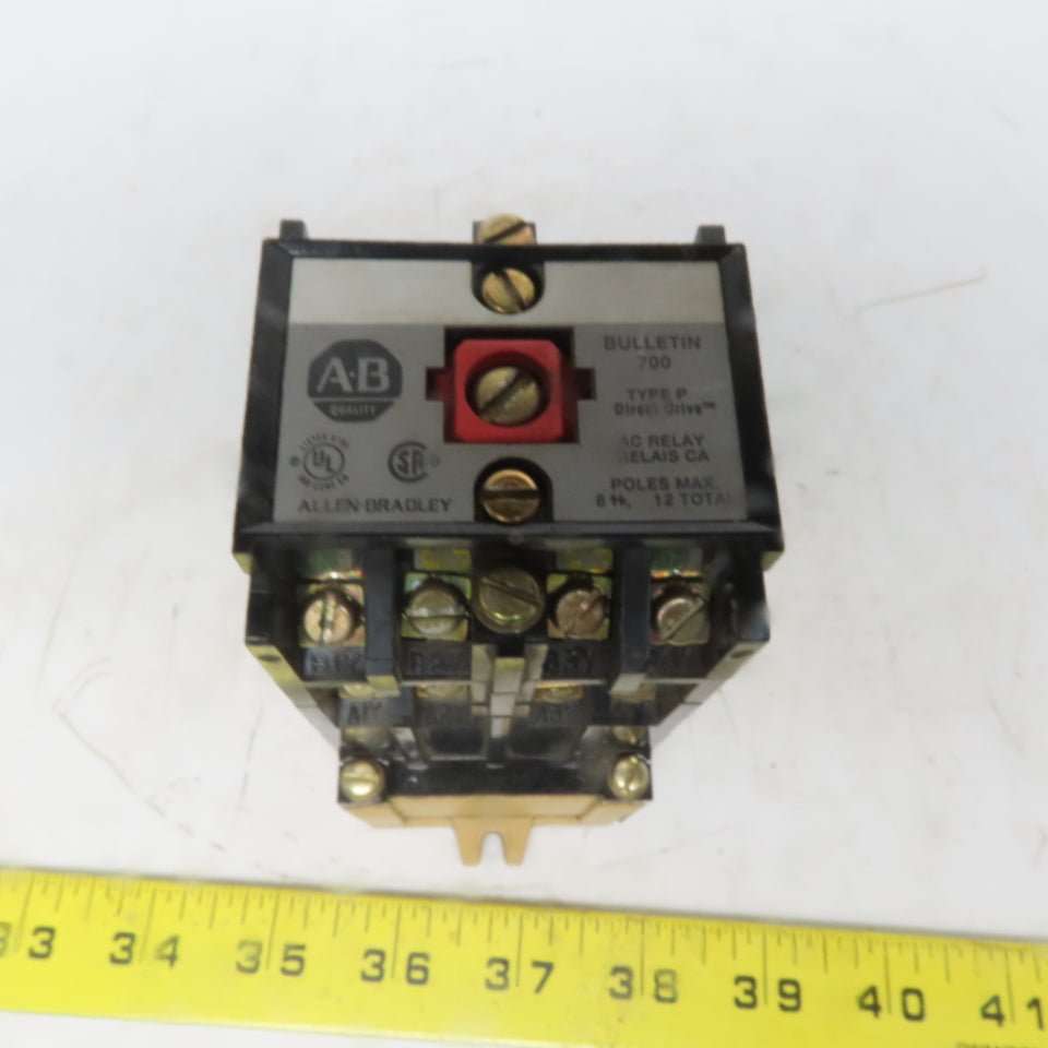 Allen Bradley 700-P440A1 Ser. B Control Relay 4 NOC & 4 NCC 120 VAC 60 HZ COIL