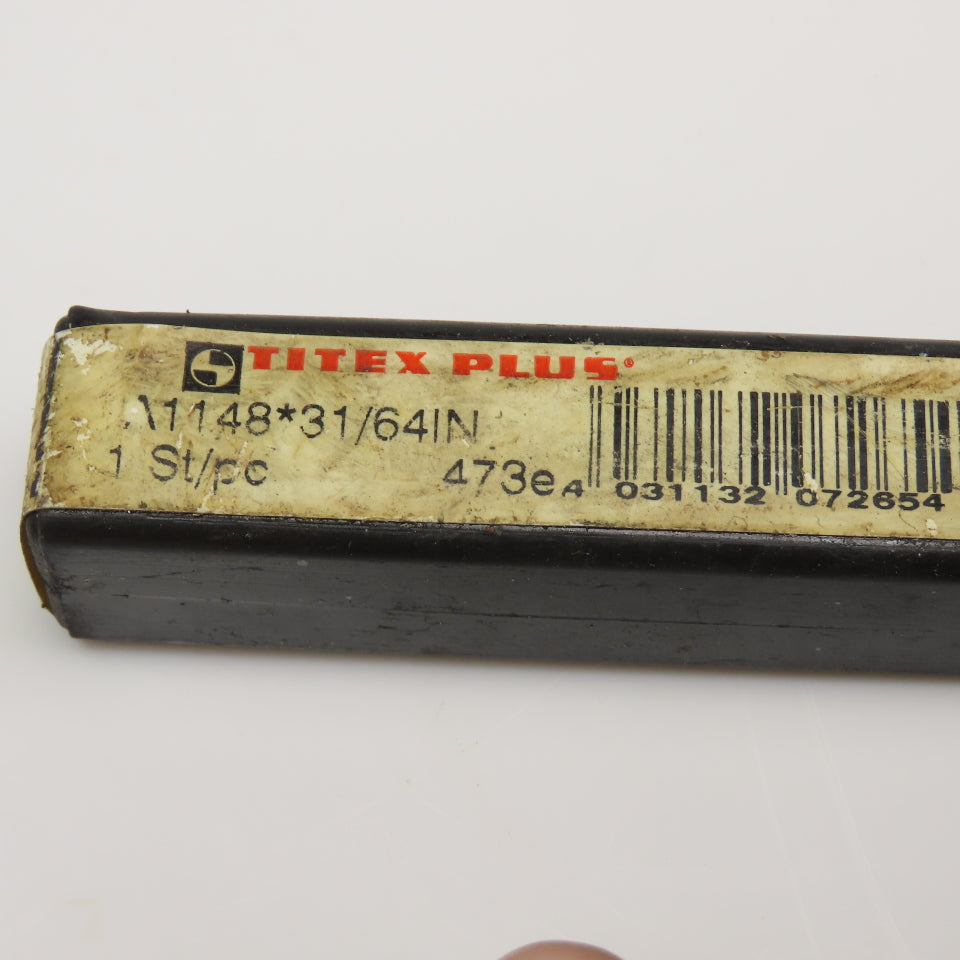 Titex A1148x31/64IN 31/64" Jobber HSS-E 2 Flute Drill Bit 4" OAL