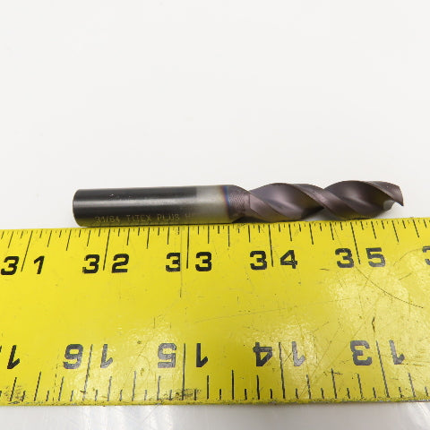 Titex A1148x31/64IN 31/64" Jobber HSS Firex Coated 2 Flute Drill Bit 4" OAL