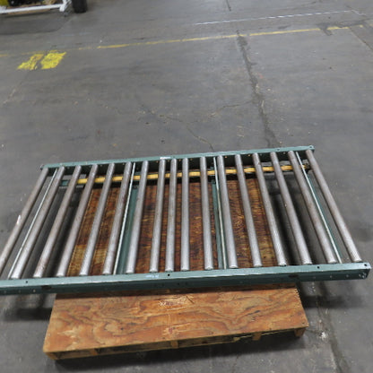 36" x 72" Gravity Roller Case Conveyor Section W/ Air Pressure Brake