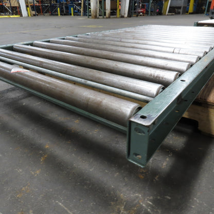 36" x 72" Gravity Roller Case Conveyor Section W/ Air Pressure Brake