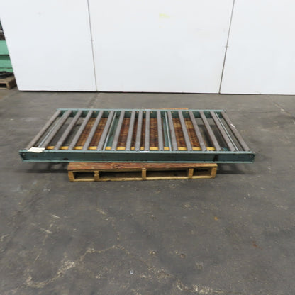 36" x 72" Gravity Roller Case Conveyor Section W/ Air Pressure Brake