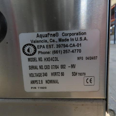 Aquafine HX04CDL 240V Ultraviolet Water Treatment Disinfection Unit 4" Sanitary