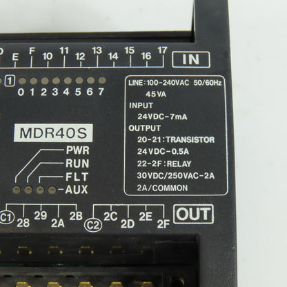 Toshiba TDR140S6S PLC Programmable Controller 24VDC Input 100-240VAC 50-60Hz 2A