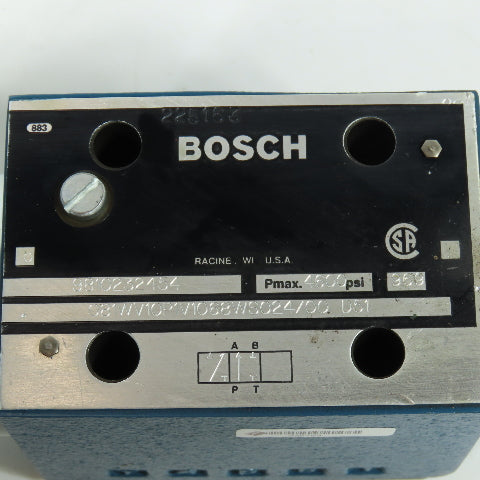 Bosch 9810232454 Hydraulic Directional Control Solenoid Valve 24V Coil 4600 PSI