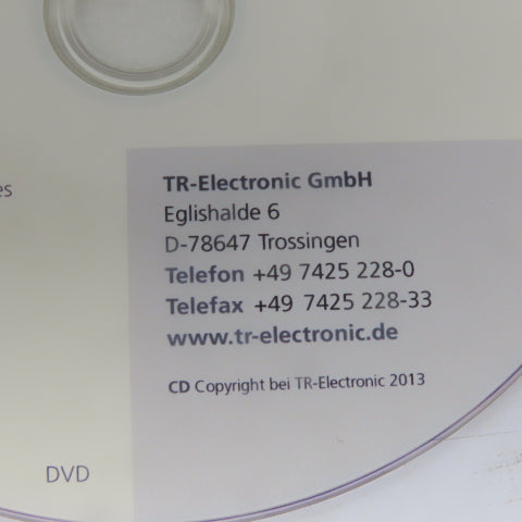 TR-Electronic GmbH 490-01002 Programming Software Drivers & Support DVD