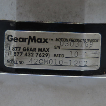 Gear Max 42GM010-1292 10:1 Ratio Planetary Gear Head 32mm Shaft W/ Adaptor