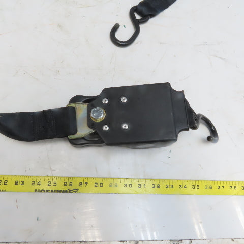 1-7/8" x 10'  Retractable Ratchet Tie-Downs - S-Hook Black Lot of 2