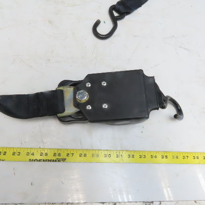 1-7/8" x 10'  Retractable Ratchet Tie-Downs - S-Hook Black Lot of 2