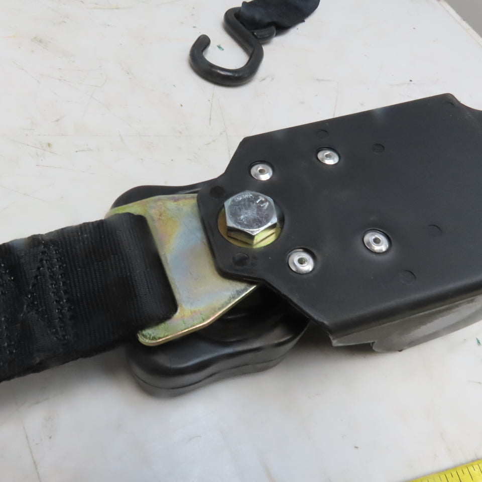 1-7/8" x 10'  Retractable Ratchet Tie-Downs - S-Hook Black Lot of 2