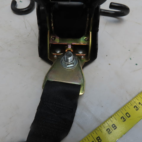 1-7/8" x 10'  Retractable Ratchet Tie-Downs - S-Hook Black Lot of 2