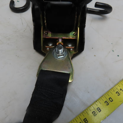 1-7/8" x 10'  Retractable Ratchet Tie-Downs - S-Hook Black Lot of 2