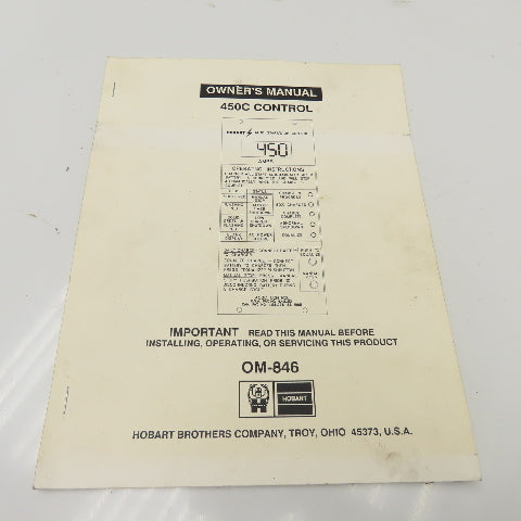 Hobart 450C Battery Charger Auto Start/Stop Control Parts Or Repair