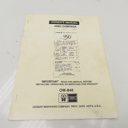Hobart 450C Battery Charger Auto Start/Stop Control Parts Or Repair