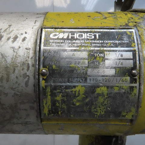 Lodestar Model A 1/8 Ton Electric Chain Hoist 10' Lift 32FPM 115V 1Ph