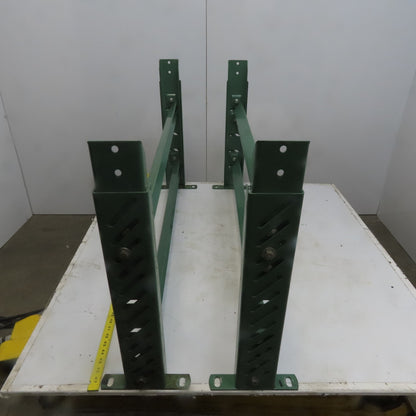 42" Wide Conveyor Legs Floor Support 22" to 38" Adjustable Height Lot of 2