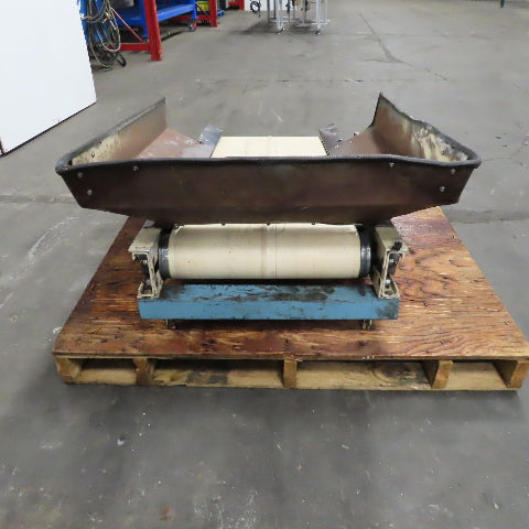 Plastic Process Equipment PUC-184 18" x 44" Infeed Slide Bed Belt Conveyor 10FPM 1Ph