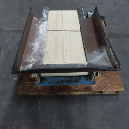 Plastic Process Equipment PUC-184 18" x 44" Infeed Slide Bed Belt Conveyor 10FPM 1Ph