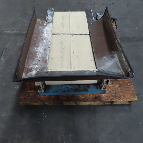 Plastic Process Equipment PUC-184 18" x 44" Infeed Slide Bed Belt Conveyor 10FPM 1Ph