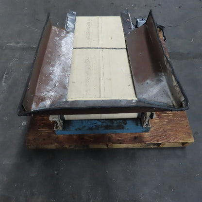 Plastic Process Equipment PUC-184 18" x 44" Infeed Slide Bed Belt Conveyor 10FPM 1Ph
