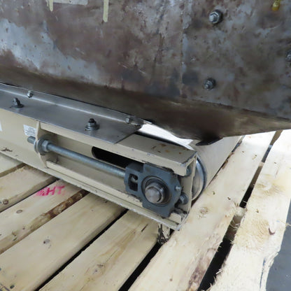 Plastic Process Equipment PUC-184 18" x 44" Infeed Slide Bed Belt Conveyor 12FPM 1Ph