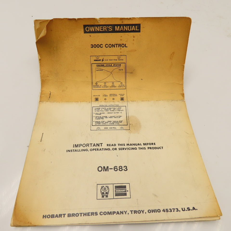 Hobart 300C Battery Charger Auto Start/Stop Control Parts Or Repair
