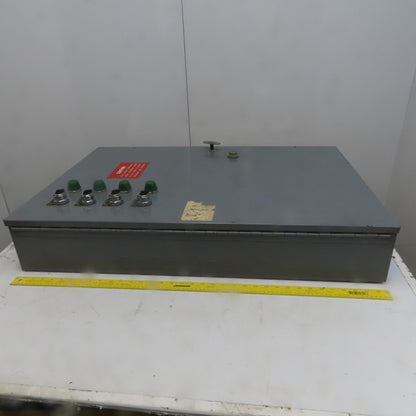 220/440V Line 600V 30A Prewired 4 Motor Control Cabinet W/ Selectors Indicators