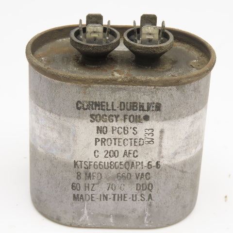 Cornell Dubilier KTSF66U805QAPI-6-6 8MFD 660VAC Capacitor