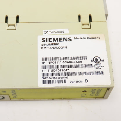 Siemens 6FC5111-0CA04-0AA0 Sinumerik DMP Analog Input Module Version D
