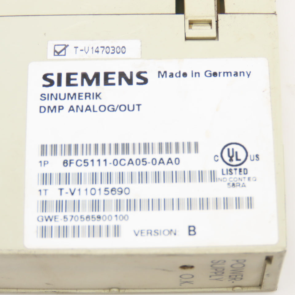Siemens 6FC5111-0CA05-0AA0 Sinumerik DMP Analog Output Module Version B