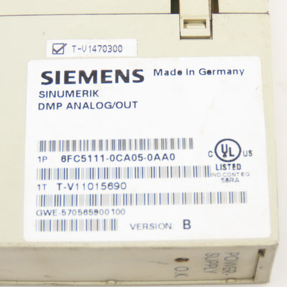 Siemens 6FC5111-0CA05-0AA0 Sinumerik DMP Analog Output Module Version B