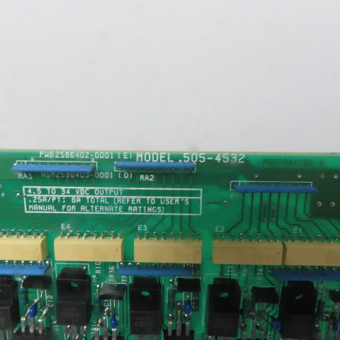 Siemens Texas Instruments 505-4532 Digital 24VDC 1/2A Output Module Card Board