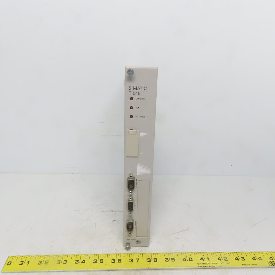 Siemens Texas Instrument Simatic TI545 545-1102 CPU Processor PLC Modu ...